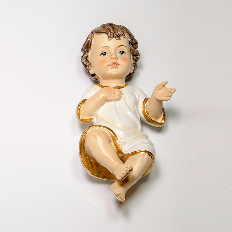 Statue Enfant Jésus endormi résine 30 cm peinte